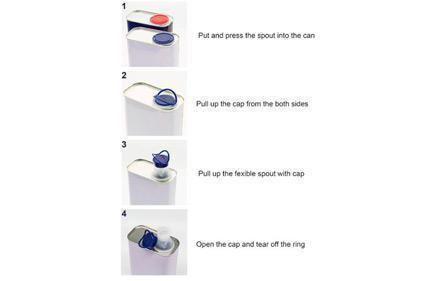 4 étapes pour ouvrir le bouchon de bec flexible